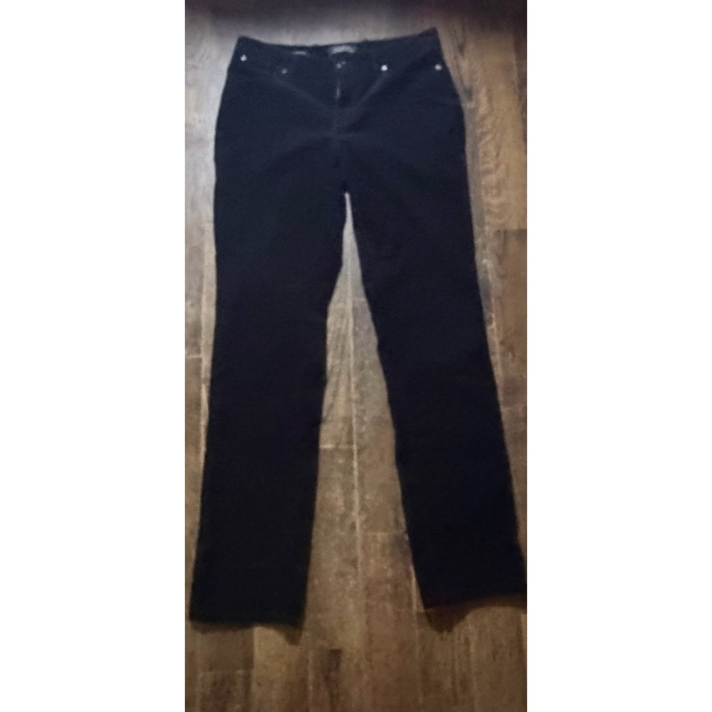 Talbots Women's 6 Straight Corduroy Black Flawless 5 Pocket Pants